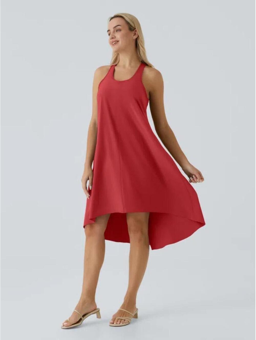 Halara Breezeful™ RacerPocket High Low Flowy Midi Quick Dry Casual Dress
